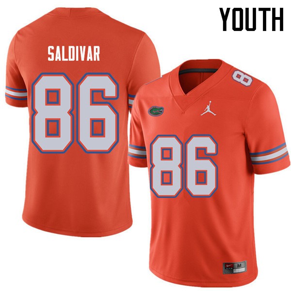 Jordan Brand Youth #86 Andres Saldivar Florida Gators College Football Jersey Orange
